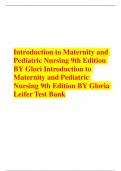 Test Bank for Introduction to Maternity and Pediatric Nursing 9th Edition by Gloria Leifer 978032382 
