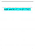A&P MODULE 2 CASE STUDY| VERIFIED SOLUTION 