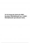 NCOI Integrale Opdracht HBO Bachelor Bedrijfskunde fase 1 (HBO Bedrijfskunde specialisatie Sales)