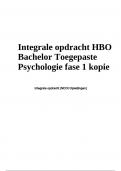 Integrale opdracht HBO Bachelor Toegepaste Psychologie fase 1 kopie