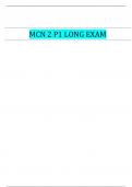 MCN 2 P1 LONG EXAM| VERIFIED SOLUTION 
