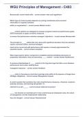 WGU Principles of Management - C483&vert;2023 LATEST UPDATE&vert;GUARANTEED SUCCESS
