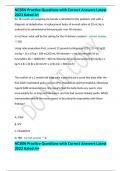 NCSBN Practice Questions with Correct Answers Latest 2023 Rated A&plus;