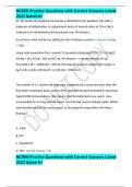 NCSBN Practice Questions with Correct Answers Latest 2023 Rated A&plus;