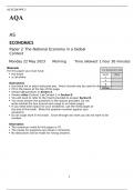 AQA   AS  ECONOMICS Paper 2 The National Economy in a Global Context MAY 2023