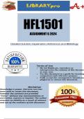 HFL1501 Assignment 6 &lpar;COMPLETE ANSWERS&rpar; Semester 1 2024
