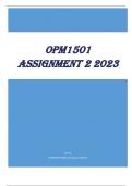 OPM1501 Assignment 2 2023