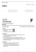 AQA   GCSE STATISTICS BEST RATING Foundation Tier Paper 1    MAY 2023