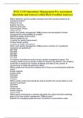 WGU C215 Operations Management Pre-Assessment Questions and Answers &lpar;2022&sol;2023&rpar; &lpar;Verified Answers&rpar;