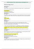 NURS 170 Pharmacology Test 1 Questions & Answers Galen College&comma; Latest & Graded A&plus;