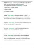 SCCJA cumulative academy study Guide Exam Questions with Solutions Verified &lpar;Verified Answers&rpar;