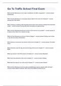 Go To Traffic School Final Exam&vert;2023 LATEST UPDATE&vert;VERIFIED&vert;UPDATED DOWNLOAD TO PASS