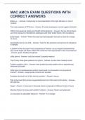 MAC AMCA EXAM QUESTIONS WITH CORRECT ANSWERS