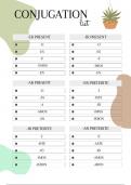 Spanish Conjugations Infographic