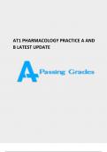AT1 PHARMACOLOGY PRACTICE A AND  B LATEST UPDATE