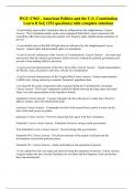 WGU C963 - American Politics and the U&period;S&period; Constitution Learn It Set&vert; 1251 questions&vert; with complete solutions