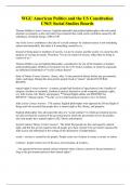 WGU American Politics and the US Constitution C963&sol; Social Studies Boards