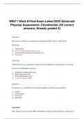 NR511 Week 8 Final Exam Latest 2023 Advanced Physical Assessment: Chamberlain (All correct answers, Already graded A