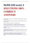 NURS 629 exam 2 SOLUTIONS 100%  CORRECT  ANSWERS
