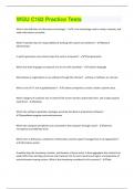 WGU C182 Practice Tests&vert; Questions with 100 &percnt; correct Answers &vert; Verified