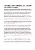 CMS NR341 EXAM QUESTIONS AND ANSWERS ALL CORRECT A&plus; GUIDE&period;