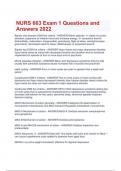 NURS 663 Exam 1 Questions and Answers 2022.