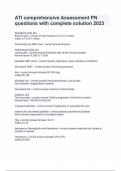 ATI comprehensive Assessment PN questions with complete solution 2023