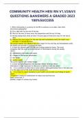 COMMUNITY HEALTH HESI RN V1&comma;V2&V3 QUESTIONS &ANSWERS A GRADED 2023 100&percnt;SUCCESS