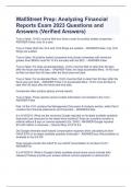 WallStreet Prep&colon; Analyzing Financial Reports Exam 2023 Questions and Answers &lpar;Verified Answers&rpar;