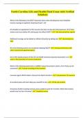 North Carolina Life and Health Final Exam with Verified Solutions