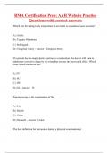 RMA Certification Prep&colon; AAH Website Practice Questions with correct answers