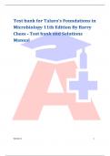 Test bank for Talaro’s Foundations in Microbiology 11th Edition By Barry Chess - Test bank and Solutions Manual