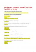 Patient Care Technician National New Exam Test 2023 A&plus; Grade&period; 