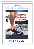 Test Bank for Anatomy, Physiology, & Disease: An Interactive Journey for Health Professionals 3rd Edition by Colbert, All Chapters | Complete Guide A+