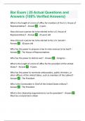Bar Exam &vert; 25 Actual Questions and Answers &lbrace;100&percnt; Verified Answers&rcub;