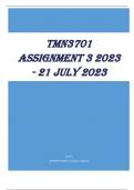 TMN3701 Assignment 3 2023 - 21 July 2023