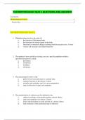 PATHOPHYSIOLOGY QUIZ 1 QUESTIONS AND ANSWERS