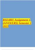 RSE4801 Assignment 1 (ANSWERS) Semester 1 2023.