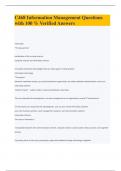 C468 Information Management Questions with 100 &percnt; Verified Answers