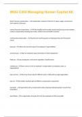 WGU C202 Managing Human Capital All&vert; 1378 Questions with 100 &percnt; Correct Answers &vert; Verified