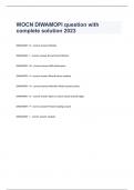 WOCN DIWAMOPI question with complete solution 2023