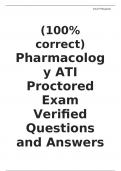 (100% correct) Pharmacology ATI Proctored Exam Verified Questions and Answers