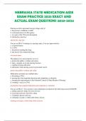 NEBRASKA STATE MEDICATION AIDE EXAM PRACTICE 2023 EXACT AND ACTUAL EXAM QUESTIONS 2023-2024