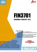FIN3701 Assignment 1 Semester 1 2023 (842216)