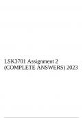LSK3701 Assignment 2 (COMPLETE ANSWERS) 2023