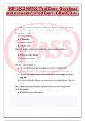 NGN 2023 NR602 Final Exam Questions and Answers Verified Exam  GRADED A+.