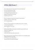 CPSC 2920 Exam 1 questions 2023 with well answered questions