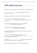 CPSC 2200 Access exam 2023 with 100&percnt; correct answers