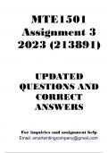 MTE1501 Assignment 3 2023 (213891)