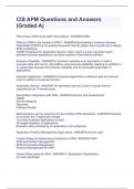 CIS APM Questions and Answers &lpar;Graded A&rpar;